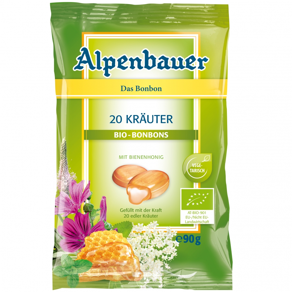 Bild 1 von Alpenbauer Bio 20 Kräuter Bonbons