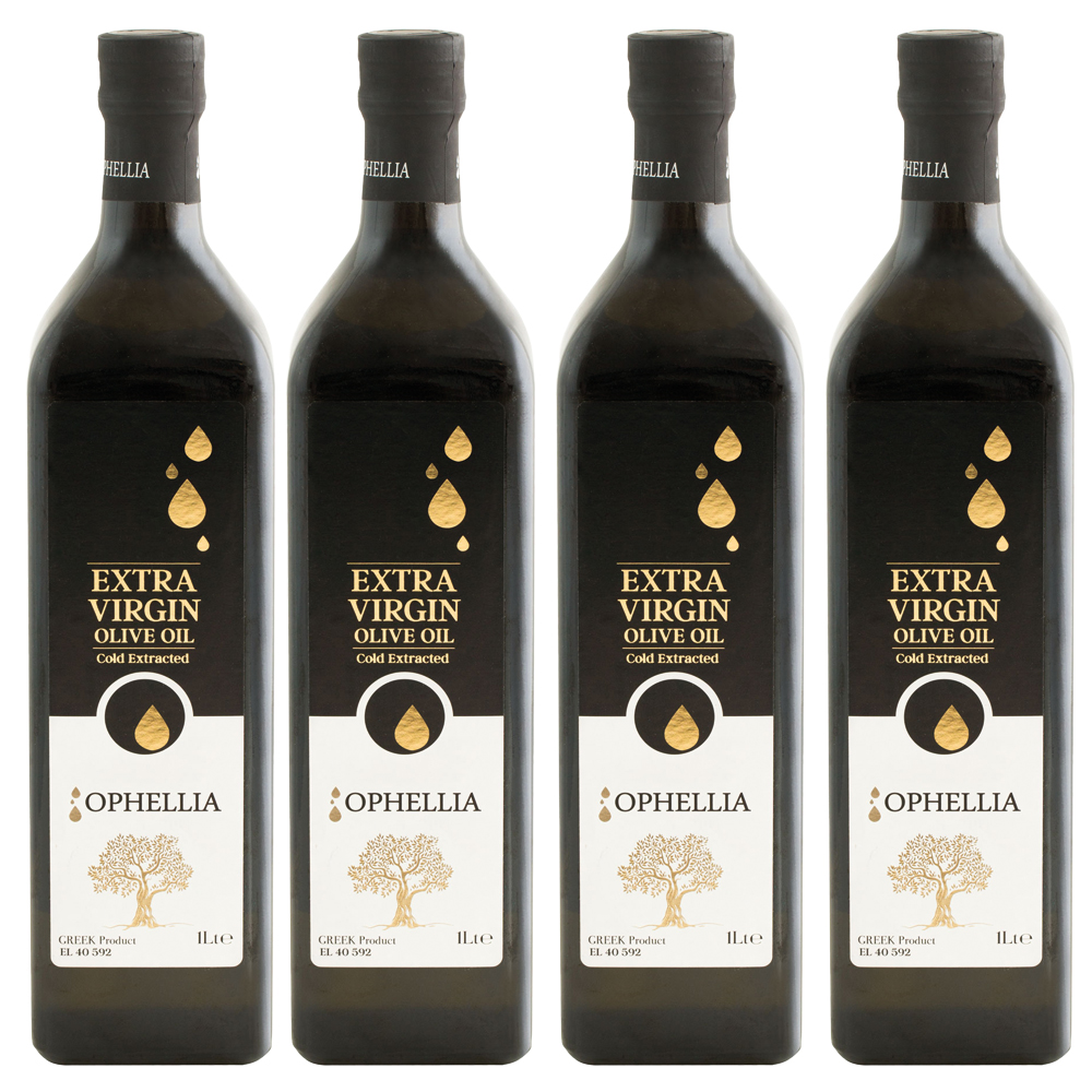 Bild 1 von Ophellia Olivenöl, Extra Nativ, kaltgepresst, aus der Koroneiki Olive, 4 x 1,0 Liter