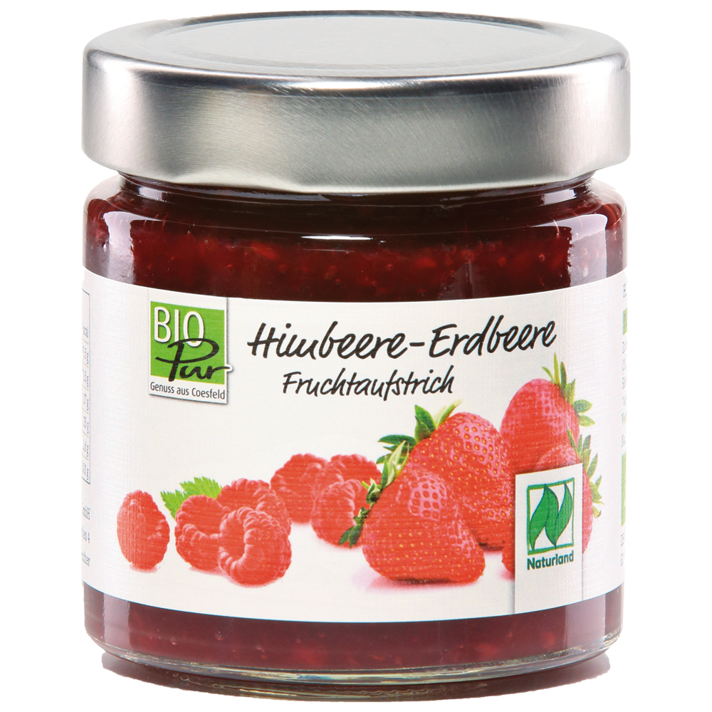 Bild 1 von BioPur Himbeere-Erdbeere Fruchtaufstrich, 70%, 225 g