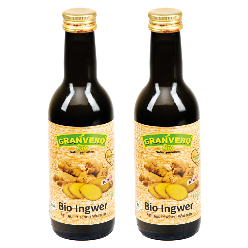Bild 1 von Granvero® Bio Ingwer, Neu, der scharfe!!! 99% Bio Direktsaft, 2 X 250 ml