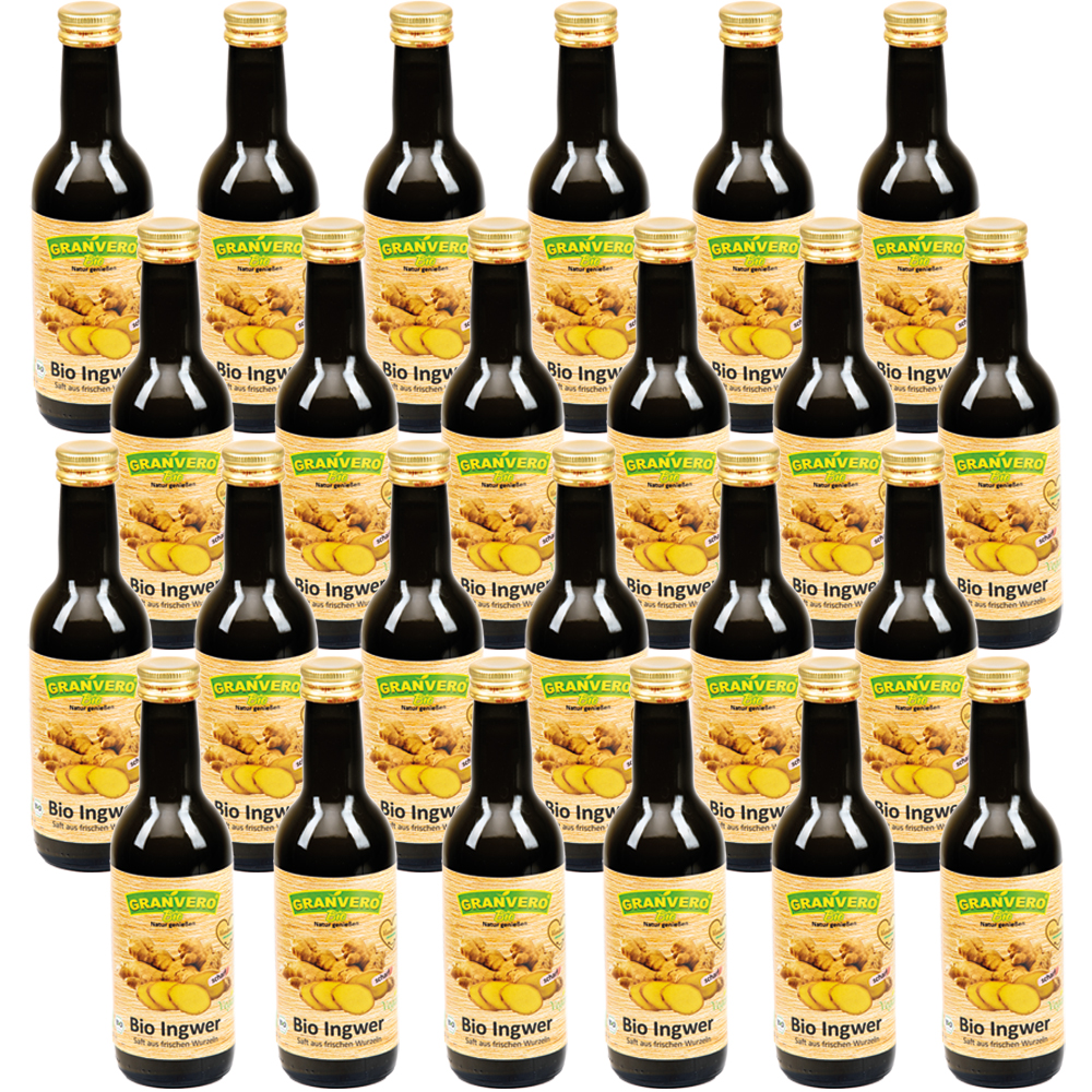 Bild 1 von Granvero® Bio Ingwer, Neu, der scharfe!!! 99% Bio Direktsaft, 24 X 250 ml
