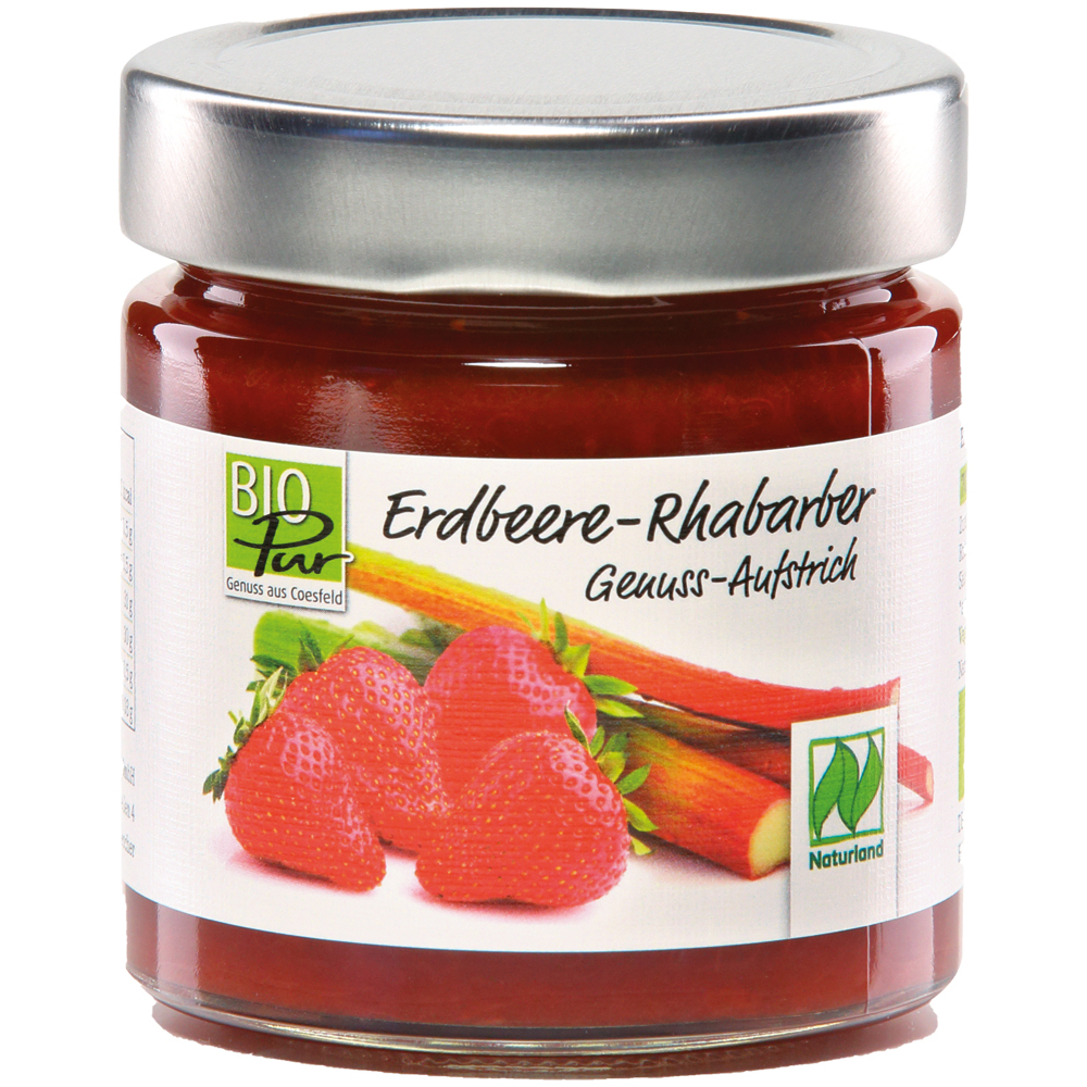 Bild 1 von BioPur Erdbeere-Rhabarber Genuss Aufstrich, 70%, 225 g